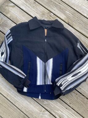 Buffalo Nickel black wool Coyote aztek Jacket! Medium!